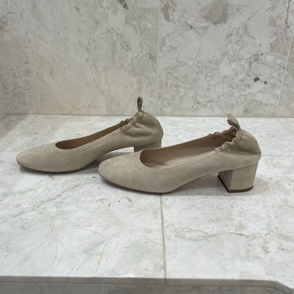 EVERLANE {9.5} Shoes The Day Heel Suede Beige - Picture 4 of 12
